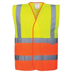 Portwest Yellow/Orange Two Tone High Visibility Safety Vest
