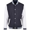 Basic college jacket BB004 Navy/White
