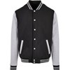 Basic college jacket BB004 Black/Heather Grey