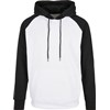 Basic raglan hoodie BB005 White/Black
