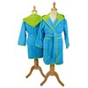 ARTG® Boyzz & Girlzz® hooded bathrobe AR021AQLI56 Aqua Blue/   Lime Green