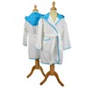 ARTG® Boyzz & Girlzz® hooded bathrobe AR021WHAQ56 White/   Aqua Blue