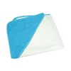 ARTG® Babiezz® medium baby hooded towel AR032WHAQ White/   Aqua Blue/   Aqua Blue