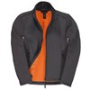 B&C ID.701 Softshell jacket /women Dark Grey/ Neon Orange Lining