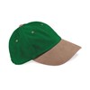 Low-profile heavy brushed cotton cap BC057FGTA Forest/   Taupe