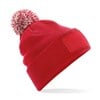 Snowstar® patch beanie BC443CROW Classic Red/  Off White