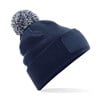 Snowstar® patch beanie BC443FNLG French Navy/  Light Grey