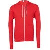 Unisex polycotton fleece full zip hoodie Red