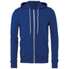 Unisex polycotton fleece full zip hoodie True Royal