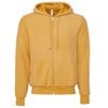 Unisex sueded fleece full-zip hoodie BE131 Heather Mustard