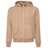 Unisex sueded fleece full-zip hoodie BE131 Heather Oatmeal