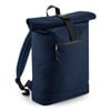 Recycled rolled-top backpack  Navy