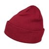 Build Your Brand Heavy Knit Beanie Hat BY001 Burgundy