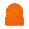Build Your Brand Heavy Knit Beanie Hat BY001 Orange