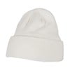 Build Your Brand Heavy Knit Beanie Hat BY001 White