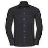 Long sleeved easycare tailored Oxford shirt Black