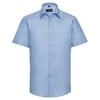 Short sleeved easycare tailored Oxford shirt Oxford Blue