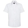 Short sleeved easycare tailored Oxford shirt White