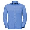 Long sleeve polycotton easycare poplin shirt Corporate Blue
