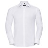 Long sleeve herringbone shirt White