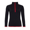 Girlie cool ½ zip sweatshirt Jet Black/ Fire Red