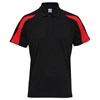 Contrast cool polo Jet Black/ Fire Red