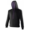 Varsity hoodie Jet Black/ Purple