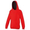 Kids varsity hoodie Fire Red/ Jet Black