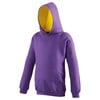 Kids varsity hoodie Purple/  Sun Yellow