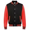 Varsity jacket Jet Black/ Fire Red*
