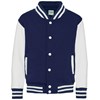 Kids varsity jacket Oxford Navy/ White