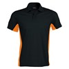 Flags short sleeve bi-colour polo shirt Black/ Orange