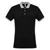 Two-tone piqué polo shirt KB258BKOG2XL Black/  Oxford Grey