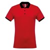 Two-tone piqué polo shirt KB258RDBK2XL Red/  Black