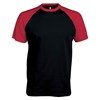 Baseball contrast t-shirt Black/ Red