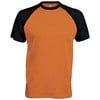 Baseball contrast t-shirt Orange/ Black