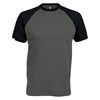 Baseball contrast t-shirt Slate Grey/ Black