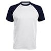 Baseball contrast t-shirt White/ Navy