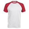 Baseball contrast t-shirt White/ Red
