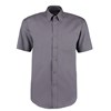 Corporate Oxford shirt short sleeved Charcoal