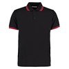 Tipped collar polo Black/ Red