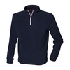 ¼ zip long sleeve fleece piped Navy / White / Red