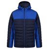 Hooded contrast padded jacket LV660NYRB2XL Navy/ Royal