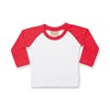 Long sleeve baseball t-shirt White/ Red