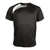 Short sleeve sports t-shirt Black/ White/ Storm Grey