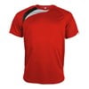 Short sleeve sports t-shirt Red/ Black/ Storm Grey