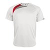Short sleeve sports t-shirt White/ Red/ Storm Grey