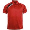 Short sleeve polo shirt Red/ Black/ Storm Grey