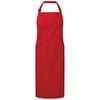 Recycled polyester and cotton bib apron, organic and Fairtrade certified PR120 Red