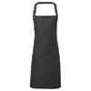 Jeans stitch bib apron PR126BKDE Black Denim